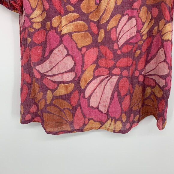 Zac & Rachel Pink and Orange Blouse - Picture 6 of 9